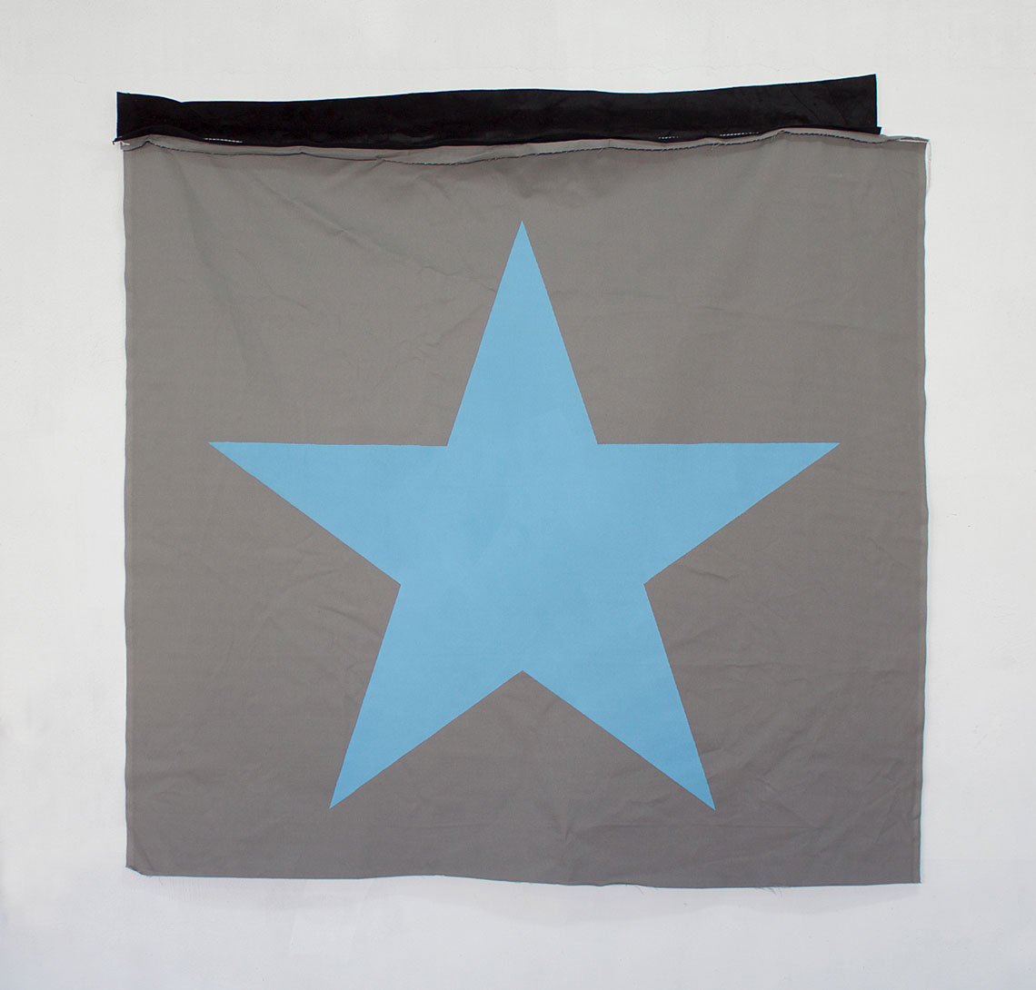blue star on a flag